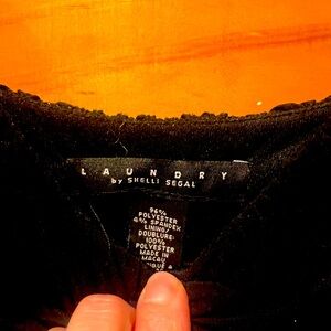 Beautiful black dress by Laundry. Size 6. Freshly dry cleaned.